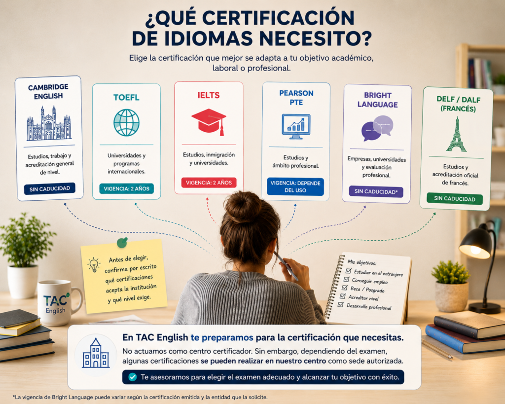 🥇 Guía para elegir tu certificación de idiomas Certificaciones mas populares de inglés.