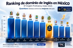 ¿Qué tan bien habla inglés México — y dónde queda Querétaro? ranking inglés querétaro